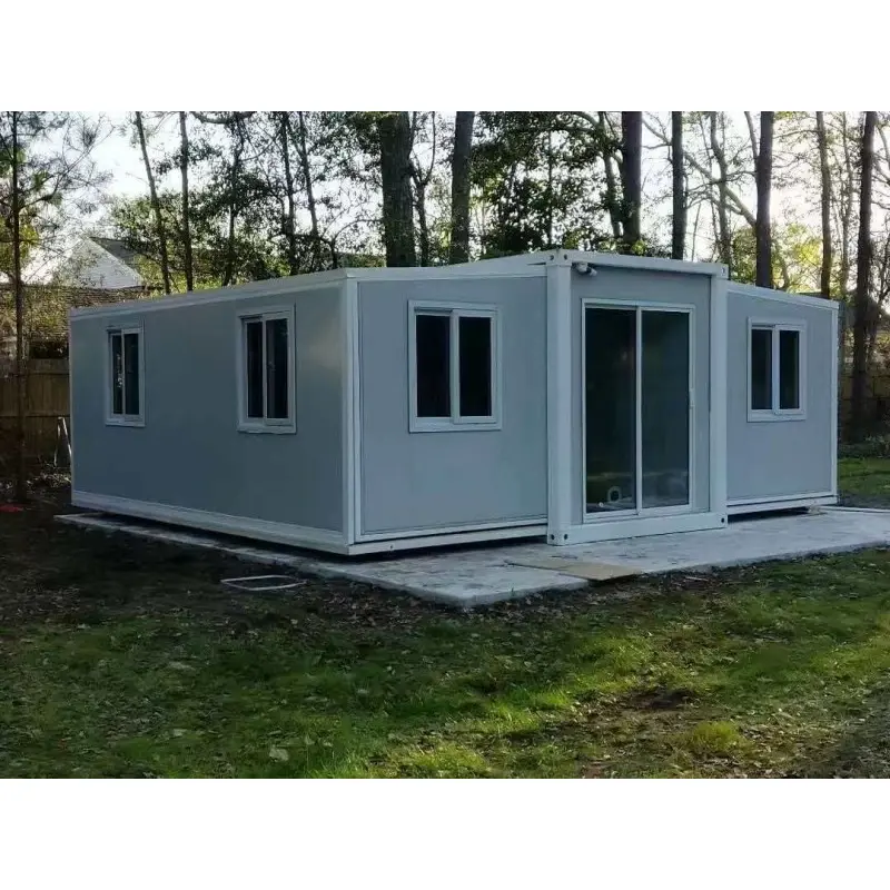 Casa prefabricada expandible de doble ala