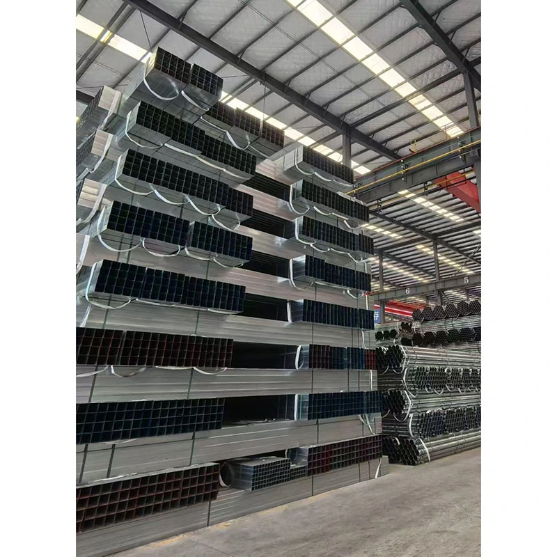 Tubo de acero de sección hueca rectangular cuadrada galvanizada en caliente